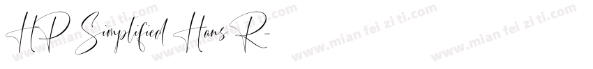 HP Simplified Hans R字体转换